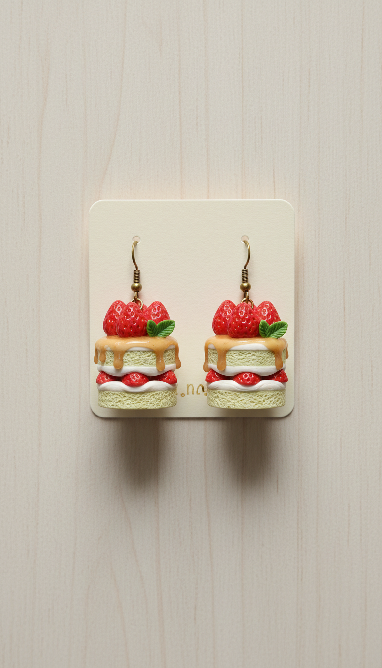 Strawberry Shortcake Dangle Earrings